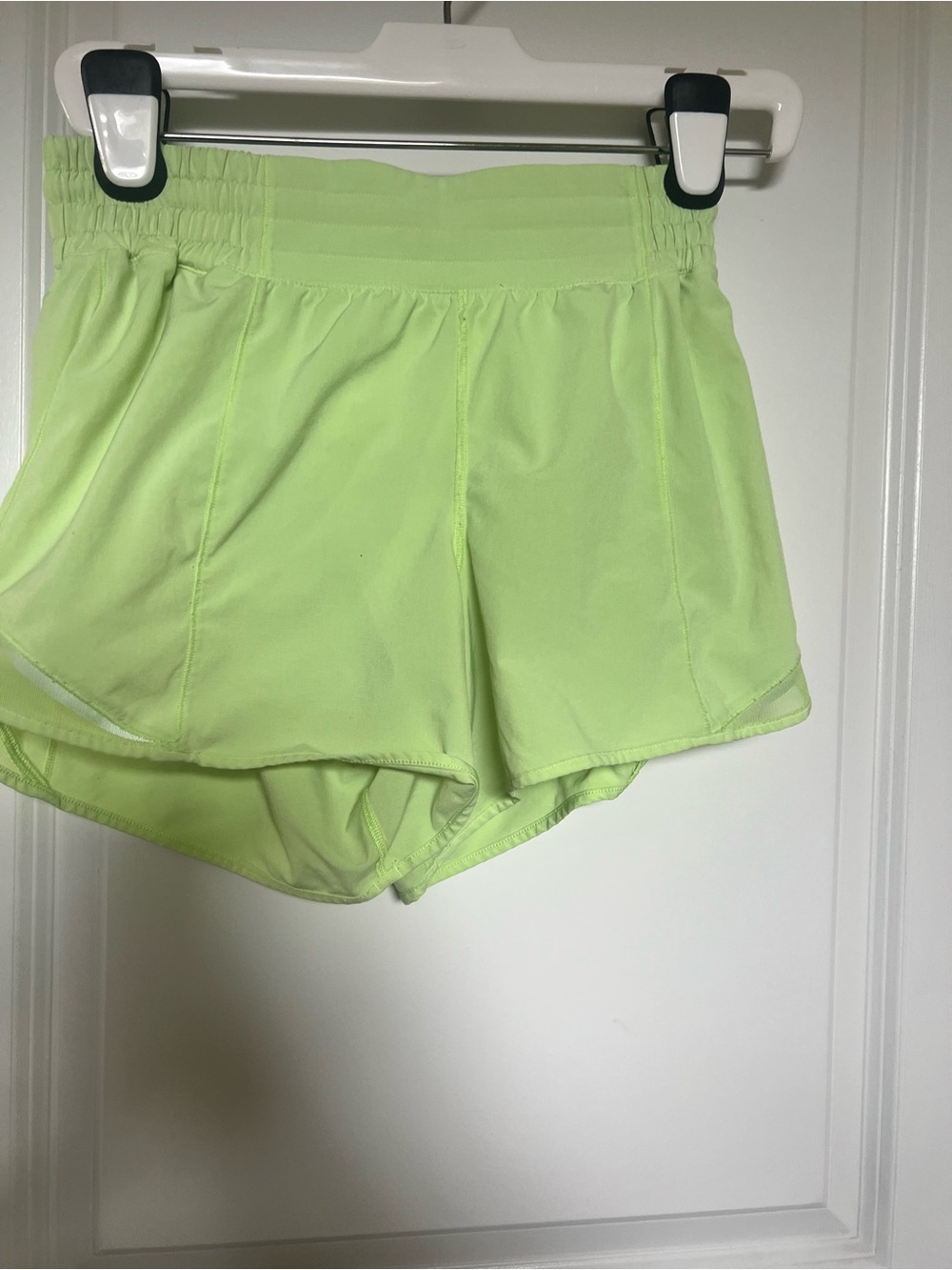 lululemon athletica Neon Lime Running Shorts